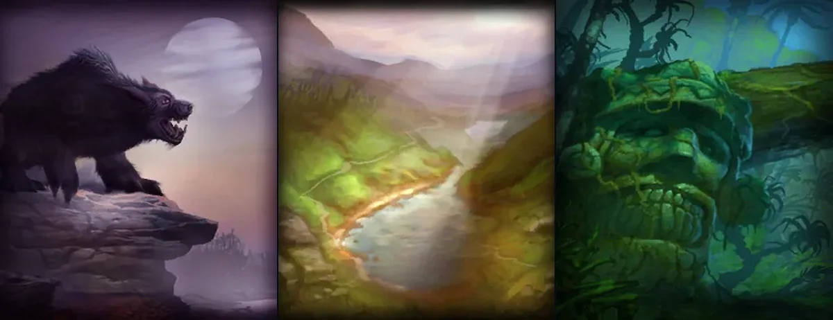 Druid talent tree paintings from the WoW Forever client