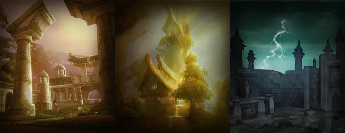 Priest talent tree paintings from the WoW Forever client