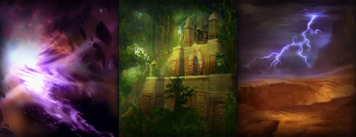 Shaman talent tree paintings from the WoW Forever client