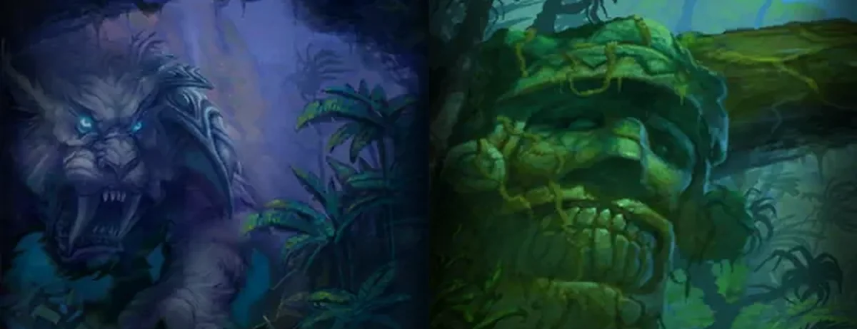 Peintures des arbres de talents du Chasseur et du Druide du client WoW Forever