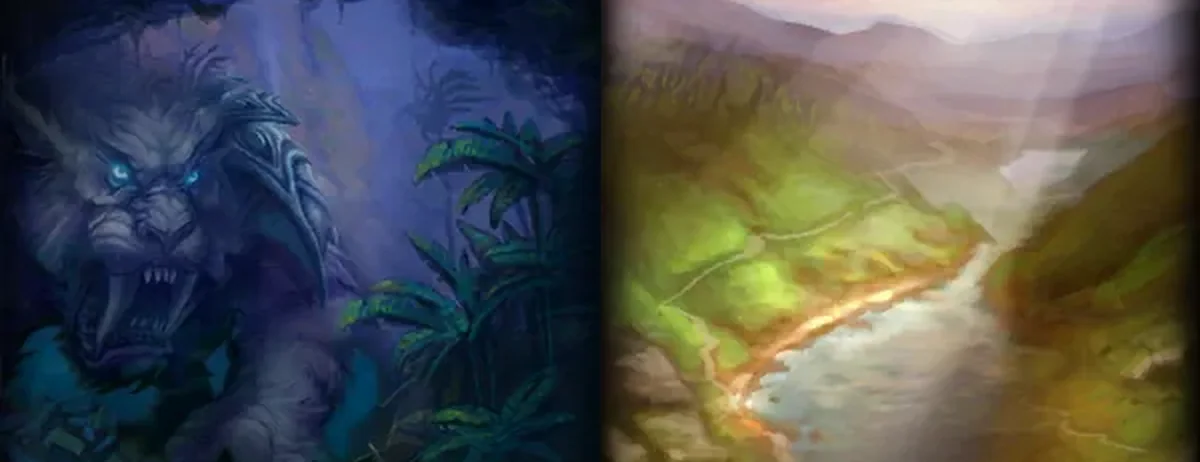 Hunter and Druid talent tree paintings from the WoW Forever client