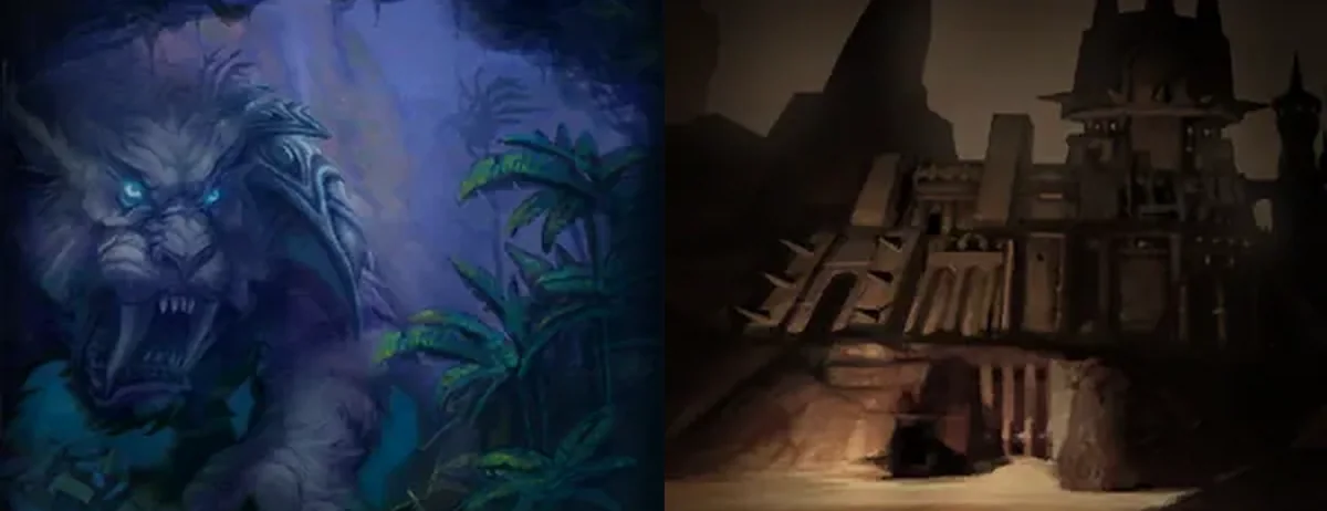Hunter and Rogue talent tree paintings from the WoW Forever client
