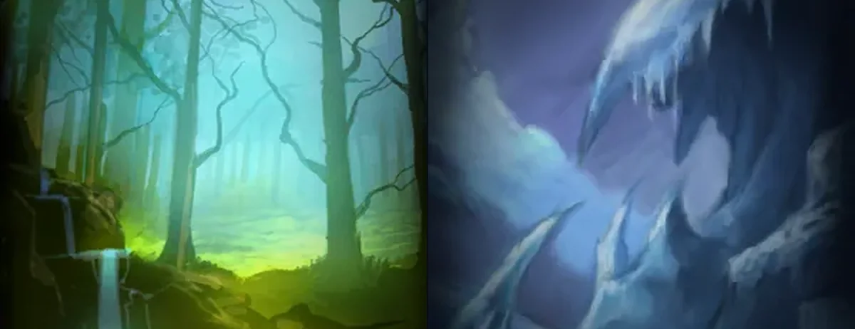 Illustrations des arbres de talents du Chasseur et du Mage, tirées du client WoW Forever