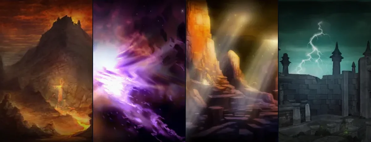Talentbaumbilder von Magier, Schamane, Paladin und Priester aus dem WoW-Forever-Client