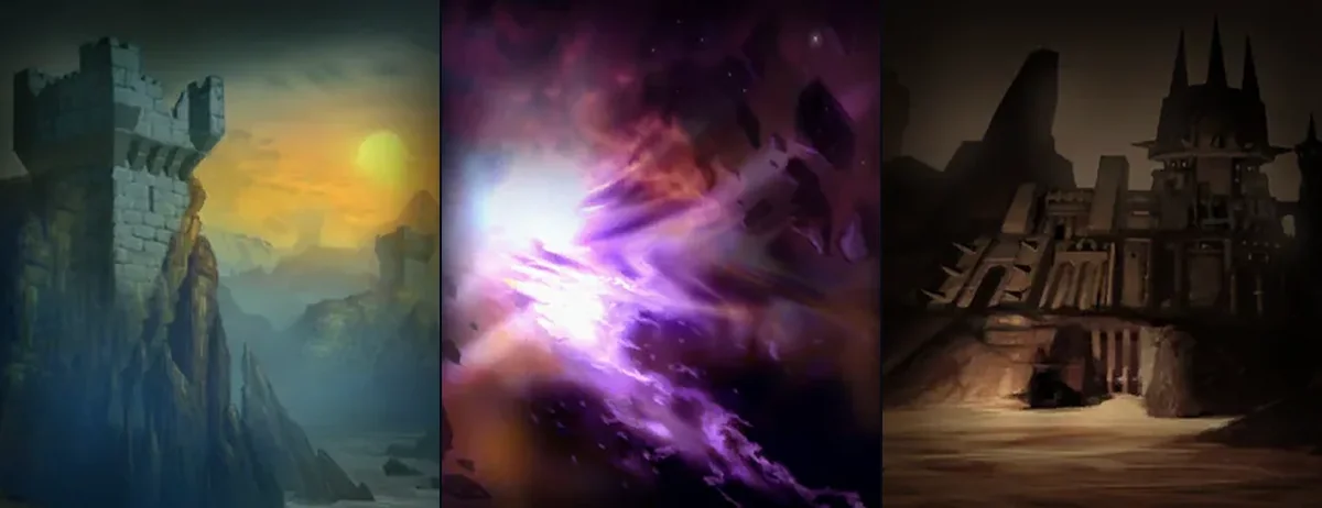 Warrior, Shaman and Rogue talent tree paintings from the WoW Forever client