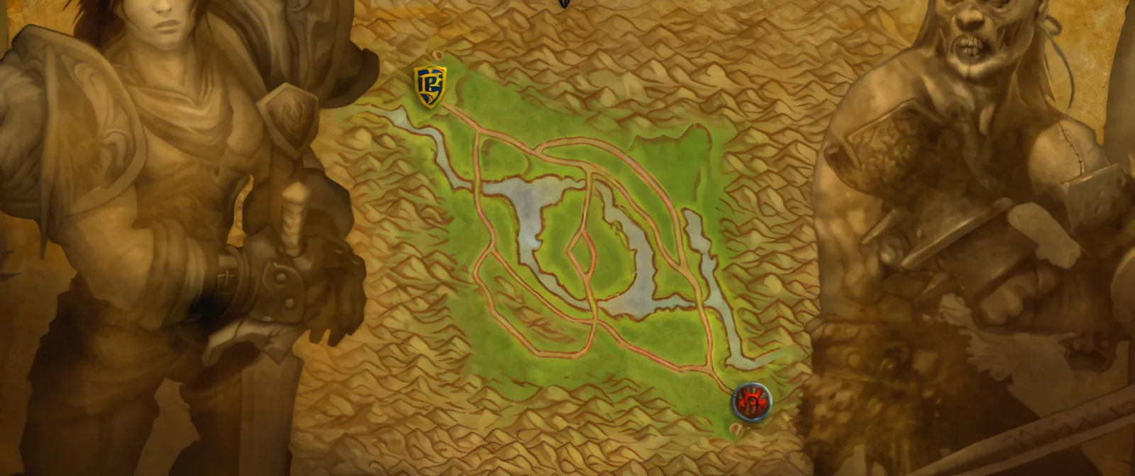 The Arathi Basin loading screen from the WoW Forever client
