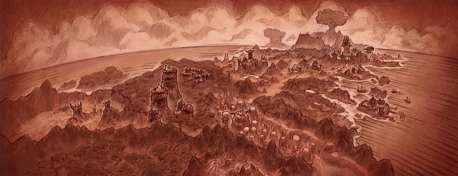 The Kalimdor loading screen from the WoW Forever client