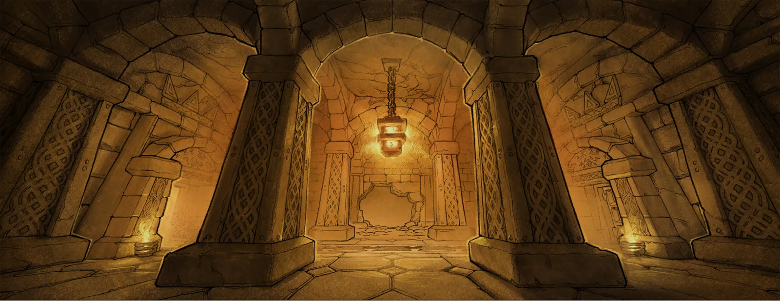 The The Hall of Thanes loading screen from the WoW Forever client