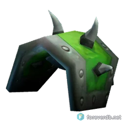 Serpentskin Spaulders, rendered from the Forever client