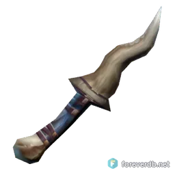 Curvewood Dagger, rendered from the Forever client