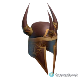 Blood Guard's Crackling Leather Helmet, rendered from the Forever client