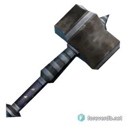Runed Mithril Hammer, rendered from the Forever client
