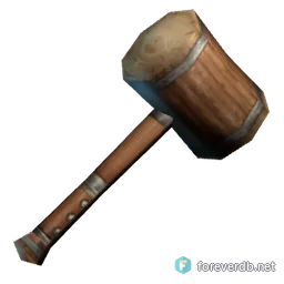 Small Wooden Hammer, rendered from the Forever client
