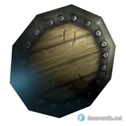 Ceremonial Buckler, rendered from the Forever client