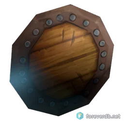 Militia Buckler, rendered from the Forever client