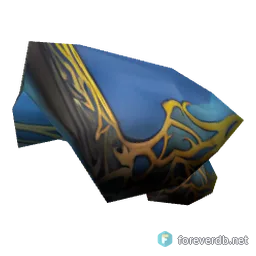 Knight-Lieutenant's Satin Pads, rendered from the Forever client