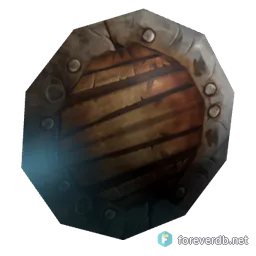 Worn Large Shield, rendered from the Forever client