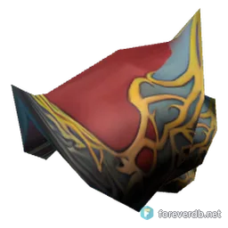 Red Mageweave Shoulders, rendered from the Forever client