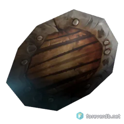 Thick Bark Buckler, rendered from the Forever client