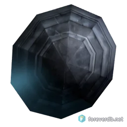 Black Husk Shield, rendered from the Forever client