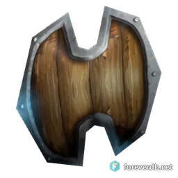 Battered Viking Shield, rendered from the Forever client