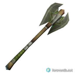 Vile Fin Battle Axe, rendered from the Forever client