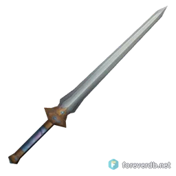 Polished Zweihander, rendered from the Forever client