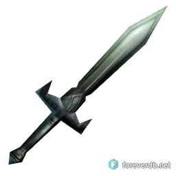 Black Metal Shortsword, rendered from the Forever client