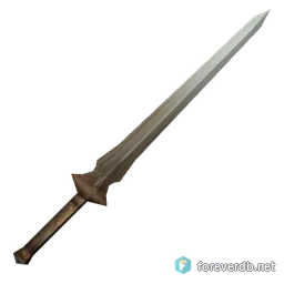 Tarnished Bastard Sword, rendered from the Forever client