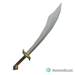 Scimitar of Atun, rendered from the Forever client