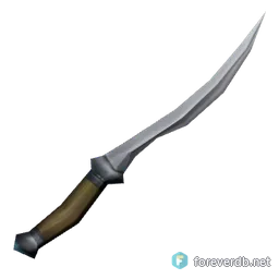 Pitted Defias Shortsword, rendered from the Forever client