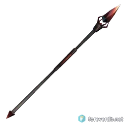 Black Duskwood Staff, rendered from the Forever client
