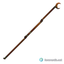 Gnarled Ash Staff, rendered from the Forever client