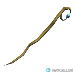 Cryptbone Staff, rendered from the Forever client