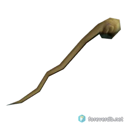 Cedar Walking Stick, rendered from the Forever client