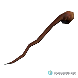 Gnarled Short Staff, rendered from the Forever client