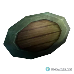 Heavy Lamellar Shield, rendered from the Forever client