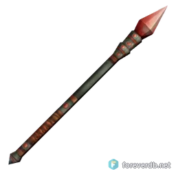 Combustible Wand, rendered from the Forever client