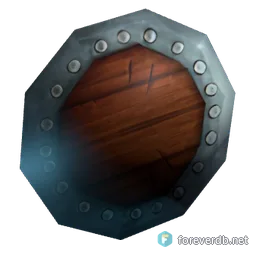 Fire Hardened Buckler, rendered from the Forever client