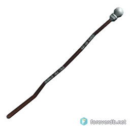 Gnarled Staff, rendered from the Forever client
