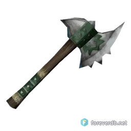 Ornate Thorium Handaxe, rendered from the Forever client