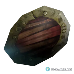 Cracked Buckler, rendered from the Forever client