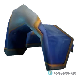 Blue Dragonscale Shoulders, rendered from the Forever client