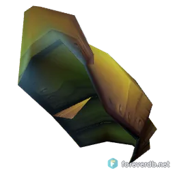 Shimmering Dawnbringer Shoulders, rendered from the Forever client
