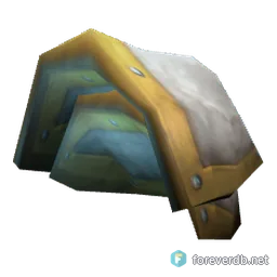 Crusader's Pauldrons, rendered from the Forever client