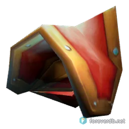 Bloodforged Shoulder Pads, rendered from the Forever client