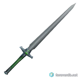 Glimmering Flamberge, rendered from the Forever client