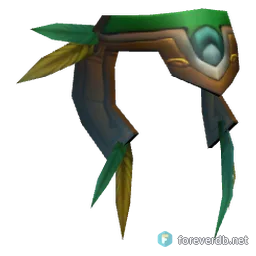 Feathermoon Headdress, rendered from the Forever client