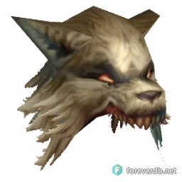 Wolfshead Helm, rendered from the Forever client