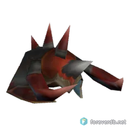 Premier Warlord's Shadowhide Helm, rendered from the Forever client